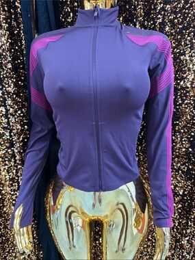 VSX Deep Purple Athletic Zip Jacket with Dark Purple Trim